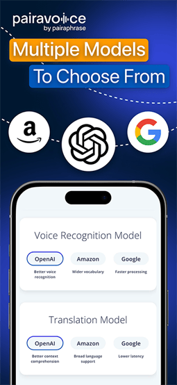 PairaVoice - Choose from Multiple Models