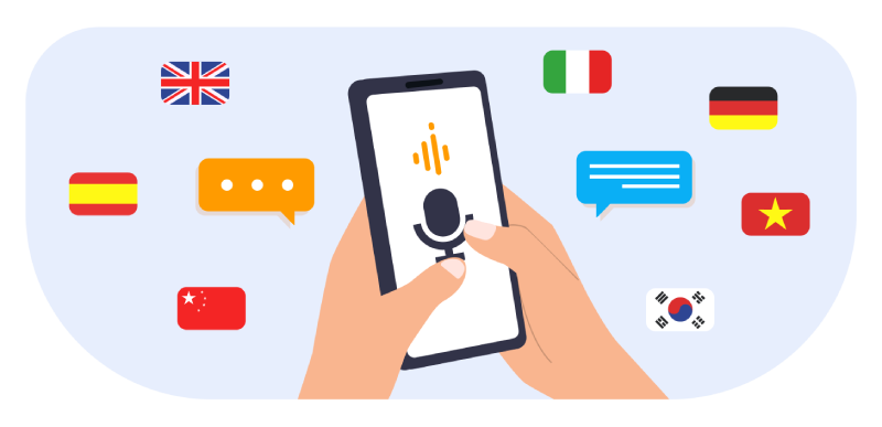 PairaVoice app showing real-time translation across 20+ languages